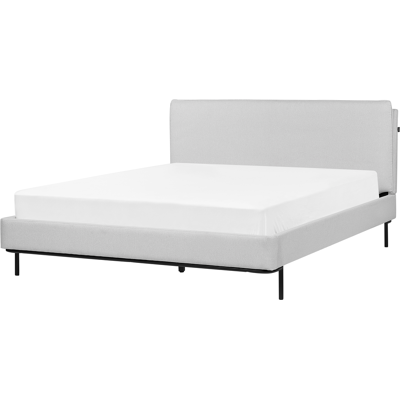Beliani Cama Cama Tapizada Gris Claro - Cama Beliani Cama Cama Tapizada Gris Claro - Cama