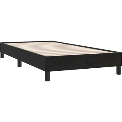 Cama de vidaXL con cuero sintético, 90x210 cm, negra - Cama Cama de vidaXL con cuero sintético, 90x210 cm, negra - Cama