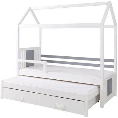 MIRJAN24 Cama Henderson 131 , Individual Con Una Cama Supletoria-nido, Individuales, 90x190, 90x200, Madera, Somieres, 97x210x186cm MIRJAN24 Cama Henderson 131 , Individual Con Una Cama Supletoria-nido, Individuales, 90x190, 90x200, Madera, Somieres, 97x210x186cm