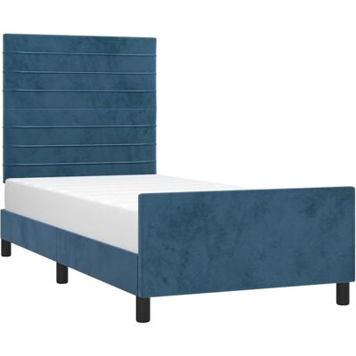 Estructura de cama de terciopelo azul oscuro vidaxl con cabecero - Tipo de cama Estructura de cama de terciopelo azul oscuro vidaxl con cabecero - Tipo de cama