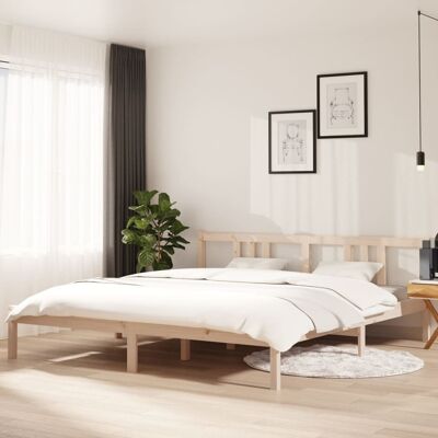 vidaXL Cama de Madera Maciza - 180x200 cm - Súper Rey vidaXL Cama de Madera Maciza - 180x200 cm - Súper Rey