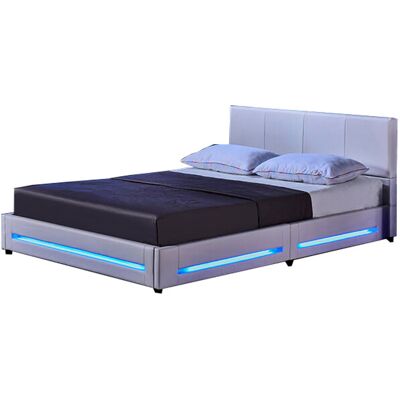 Home Deluxe - Cama Led Asteroid Con Colchón Color: Blanco, Tamaño: 180 X 200 Cm Home Deluxe - Cama Led Asteroid Con Colchón Color: Blanco, Tamaño: 180 X 200 Cm