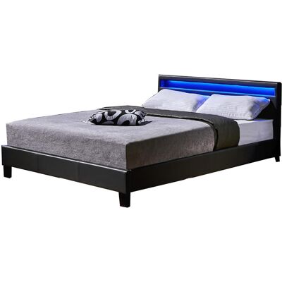 Cama Led Astro Con Colchón Color: Gris Oscuro, Tamaño: 180 X 200 Cm - Home Deluxe Cama Led Astro Con Colchón Color: Gris Oscuro, Tamaño: 180 X 200 Cm - Home Deluxe