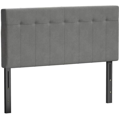JHY DESIGN Cabecero Regulable En 3 Posiciones, Patas Metálicas, Color Gris. JHY DESIGN Cabecero Regulable En 3 Posiciones, Patas Metálicas, Color Gris.