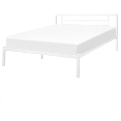 Cama de Metal Blanca Beliani - Cama King Cama de Metal Blanca Beliani - Cama King