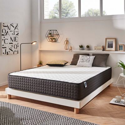 Naturalex - Colchón 160x200 Cm - Titanio - Colchón Híbrido De Muelles Ensacados, Viscoelástica Hr, Látex Azul, Equilibrado, Reversible, Grosor 30 Cm Naturalex - Colchón 160x200 Cm - Titanio - Colchón Híbrido De Muelles Ensacados, Viscoelástica Hr, Látex Azul, Equilibrado, Reversible, Grosor 30 Cm