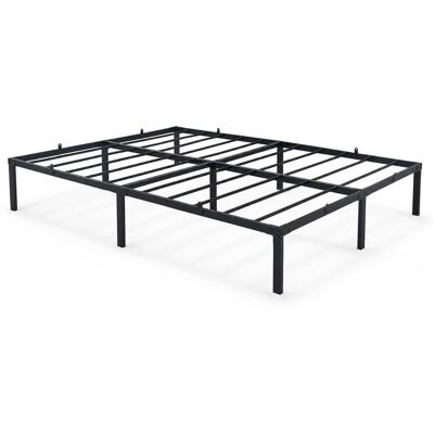 AKORD Cama Plegable De Metal 140x200 Cm Cama De Invitados Ahorra Espacio Con Estructura Y Somier De Láminas Negro 9 Patas 20 Láminas AKORD Cama Plegable De Metal 140x200 Cm Cama De Invitados Ahorra Espacio Con Estructura Y Somier De Láminas Negro 9 Patas 20 Láminas