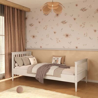 M&S Cama Ignas 90x200 Con Somier Incluido Blanco M&S Cama Ignas 90x200 Con Somier Incluido Blanco