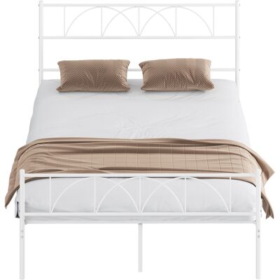 OEM Estructura De Cama 140x190 Cm Con Cabecero Soporte De Listones De Acero Almacenamiento Bajo La Cama OEM Estructura De Cama 140x190 Cm Con Cabecero Soporte De Listones De Acero Almacenamiento Bajo La Cama