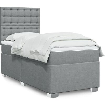 Cama gris claro con colchón y LED - Tipo de cama Cama gris claro con colchón y LED - Tipo de cama