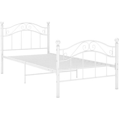 Estructura de cama de metal blanco 90x200 cm - Estructura de cama Estructura de cama de metal blanco 90x200 cm - Estructura de cama