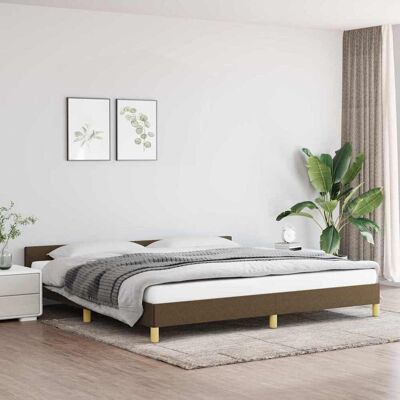 Estructura de Cama con Cabecero - Marrón Oscuro - Estructura de Cama Estructura de Cama con Cabecero - Marrón Oscuro - Estructura de Cama