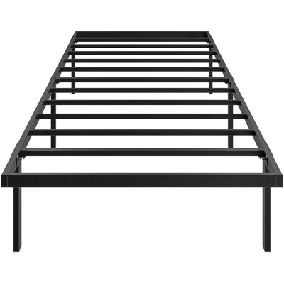 JHY DESIGN Estructura De Cama Metálica De 90x200 Cm Con Espacio De Almacenamiento, Color Negro, Fácil Montaje. JHY DESIGN Estructura De Cama Metálica De 90x200 Cm Con Espacio De Almacenamiento, Color Negro, Fácil Montaje.