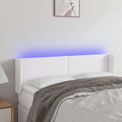 Cabecero blanco con LED de MAISONCHIC - Accesorio moderno para dormitorio Cabecero blanco con LED de MAISONCHIC - Accesorio moderno para dormitorio