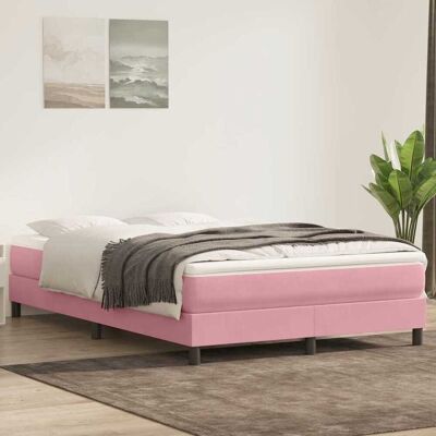 vidaXL Rosa Terciopelo 140x220 cm Cama - Cama vidaXL Rosa Terciopelo 140x220 cm Cama - Cama