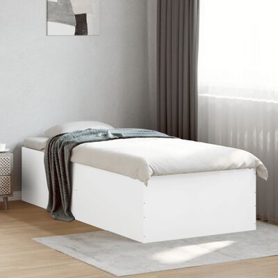 vidaXL Estructura de cama blanca 100x200 cm - Estructura de cama vidaXL Estructura de cama blanca 100x200 cm - Estructura de cama