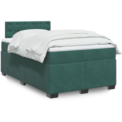 Cama VidaXL con Terciopelo Verde Oscuro 120x200 cm - Cama con Somier Cama VidaXL con Terciopelo Verde Oscuro 120x200 cm - Cama con Somier