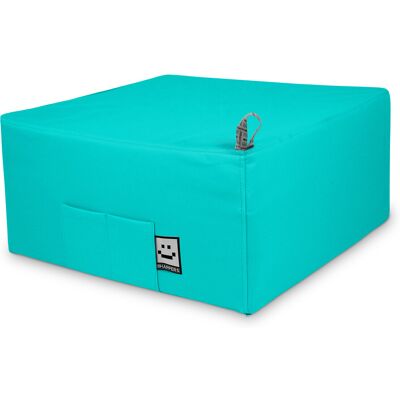 Happers - Puff Cama Individual - Turquesa - Polipiel - Sofá cama Happers - Puff Cama Individual - Turquesa - Polipiel - Sofá cama