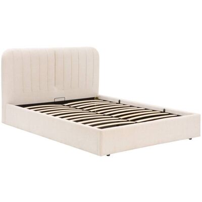 Cama Con Cajón Cala Rectangular, 160 X 200 Cm, Color Beige - Atmosphera Créateur D'Intérieur Cama Con Cajón Cala Rectangular, 160 X 200 Cm, Color Beige - Atmosphera Créateur D'Intérieur