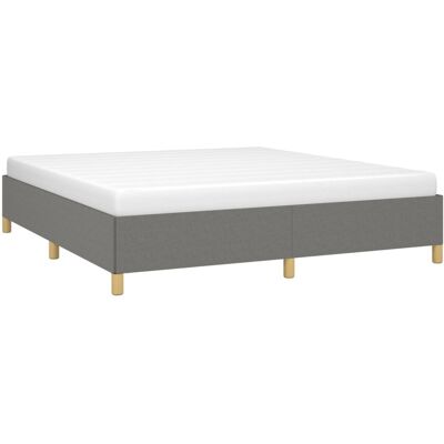 Cama Sin Colchón De Tela Gris Oscuro 180x200 Cm Vidaxl Cama Sin Colchón De Tela Gris Oscuro 180x200 Cm Vidaxl