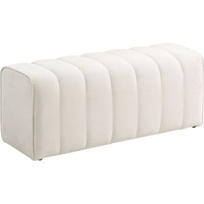 JHY DESIGN Banco Moderno Para Dormitorio, Tapizado Con Estructura De Madera, Capacidad De Carga De Hasta 220 Kg, Reposapiés, Color Blanco Crema. JHY DESIGN Banco Moderno Para Dormitorio, Tapizado Con Estructura De Madera, Capacidad De Carga De Hasta 220 Kg, Reposapiés, Color Blanco Crema.
