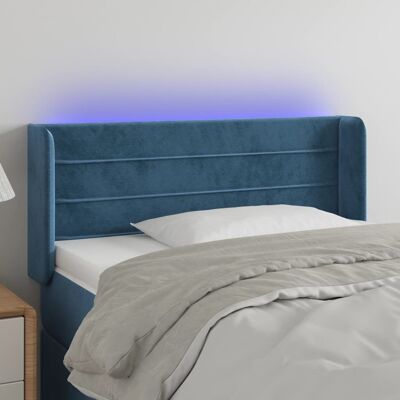 Cabecero de Terciopelo Azul Oscuro con LED - Cabecero con LED Cabecero de Terciopelo Azul Oscuro con LED - Cabecero con LED