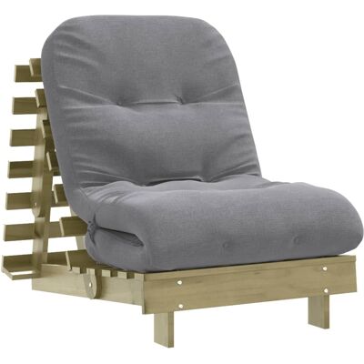 VADAXL Vidaxl Futón Sofá Cama Con Colchón Madera Impregnada Pino 70x206x11 Cm VADAXL Vidaxl Futón Sofá Cama Con Colchón Madera Impregnada Pino 70x206x11 Cm