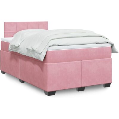 vidaXL Cama de terciopelo rosa 120x190cm - Cama vidaXL Cama de terciopelo rosa 120x190cm - Cama