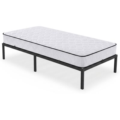 AKORD Cama Plegable De Metal 90x200 Cm Con Colchón Cama De Invitados Ahorra Espacio Con Estructura Y Somier De Láminas Negro 6 Patas 10 Láminas AKORD Cama Plegable De Metal 90x200 Cm Con Colchón Cama De Invitados Ahorra Espacio Con Estructura Y Somier De Láminas Negro 6 Patas 10 Láminas