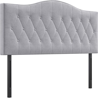 JHY DESIGN Cabecero Tapizado, Cabecero De Terciopelo Gris Álamo, 185 X 8 X 134 Cm JHY DESIGN Cabecero Tapizado, Cabecero De Terciopelo Gris Álamo, 185 X 8 X 134 Cm