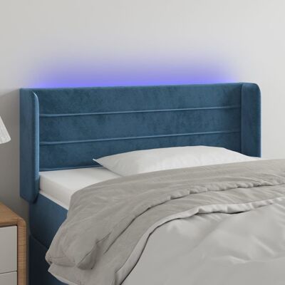 cabecero de terciopelo azul con LED vidaXL - Cabecero cabecero de terciopelo azul con LED vidaXL - Cabecero
