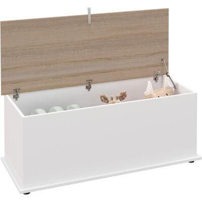 JHY DESIGN Banco Multifuncional De Madera Blanca Para La Entrada Del Dormitorio, 100x40x40cm. JHY DESIGN Banco Multifuncional De Madera Blanca Para La Entrada Del Dormitorio, 100x40x40cm.