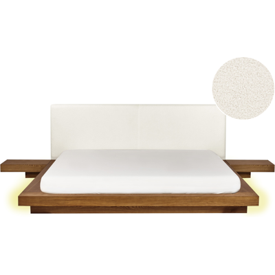 Cama LED moderna con mesitas Beliani - 180x200cm Cama LED moderna con mesitas Beliani - 180x200cm