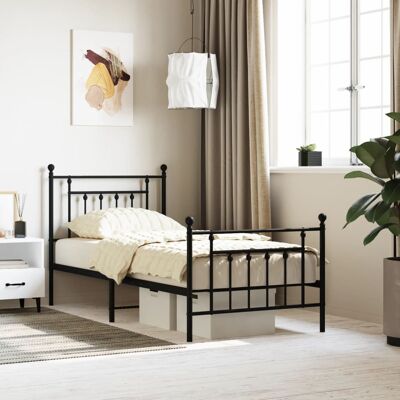 Estructura de cama vidaXL con cabecera y piecero - 80x200 cm - Tipo de cama Estructura de cama vidaXL con cabecera y piecero - 80x200 cm - Tipo de cama