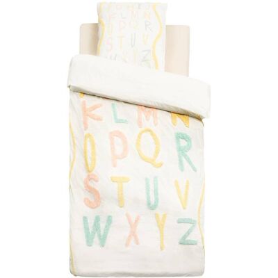 Juego De Cama Tufy 140x200 Cm Beige Estampado Alfabeto - Atmosphera Créateur D'Intérieur Juego De Cama Tufy 140x200 Cm Beige Estampado Alfabeto - Atmosphera Créateur D'Intérieur