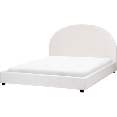 Cama Blanca de Poliéster Vaucluse Beliani - Cama Cama Blanca de Poliéster Vaucluse Beliani - Cama