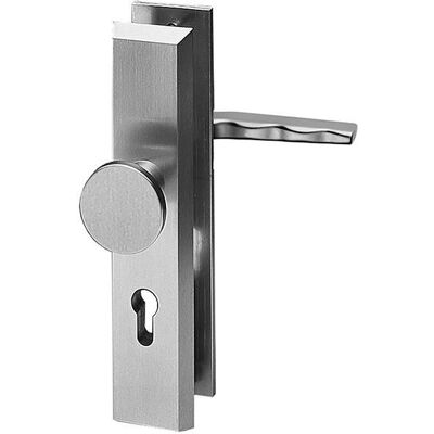 Set de herrajes para puertas de aluminio Edi - Modelo Rondo 8623, Natural - Puerta exterior Set de herrajes para puertas de aluminio Edi - Modelo Rondo 8623, Natural - Puerta exterior