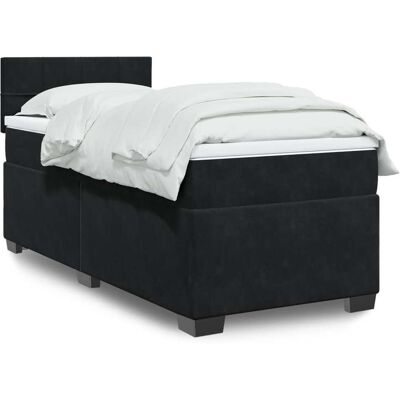 Cama box spring con colchón - Negro - Cama box spring Cama box spring con colchón - Negro - Cama box spring