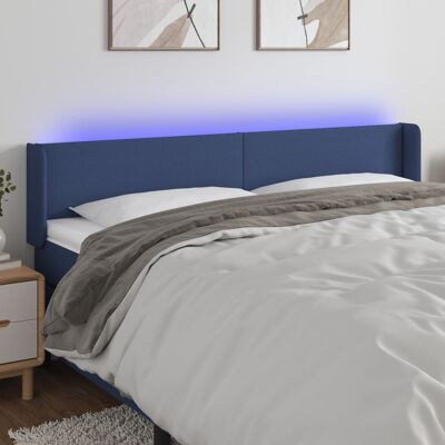 Cabecero con LED de tela azul vidaXL - Cabezal con luces LED Cabecero con LED de tela azul vidaXL - Cabezal con luces LED