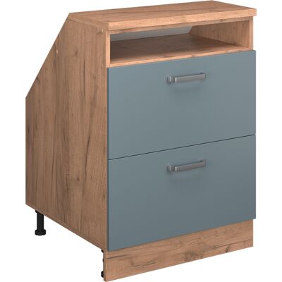Armario Para Techo Inclinado Rion, Gris Azulado, 60 X 81.6 Cm Con 2 Cajones, Carcasa 60 Cm De Profundidad, Vicco Armario Para Techo Inclinado Rion, Gris Azulado, 60 X 81.6 Cm Con 2 Cajones, Carcasa 60 Cm De Profundidad, Vicco