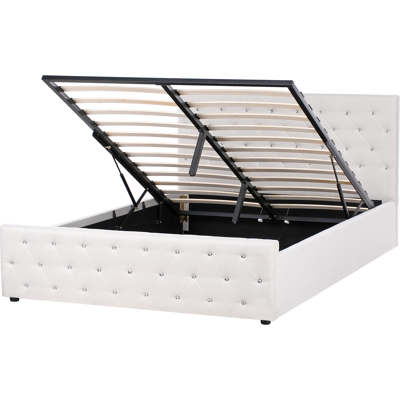 Beliani - Amiens - Beige - Polyester - Bed Beliani - Amiens - Beige - Polyester - Bed