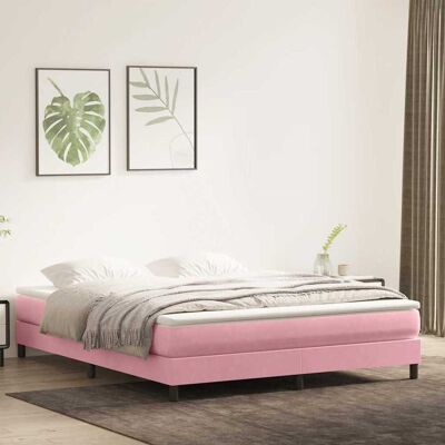 vidaXL Cama de Terciopelo Rosa 180x220cm - Cama vidaXL Cama de Terciopelo Rosa 180x220cm - Cama