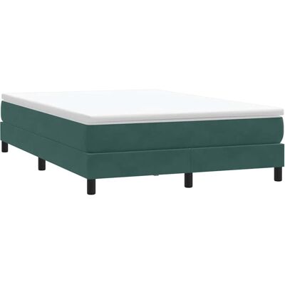 vidaXL Cama - Verde Oscuro - Respaldo, Fácil de Montar vidaXL Cama - Verde Oscuro - Respaldo, Fácil de Montar