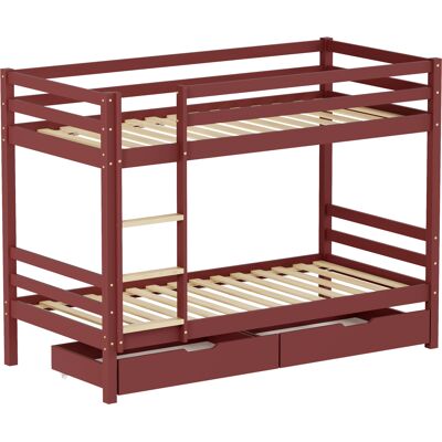 HAPPY GARDEN Litera Infantil 190x90cm Terracota Con Cajones Ambre HAPPY GARDEN Litera Infantil 190x90cm Terracota Con Cajones Ambre