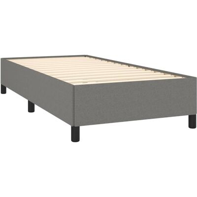 vidaXL Estructura de cama Gris Oscuro 80x200 cm Tela - Bed Frame vidaXL Estructura de cama Gris Oscuro 80x200 cm Tela - Bed Frame