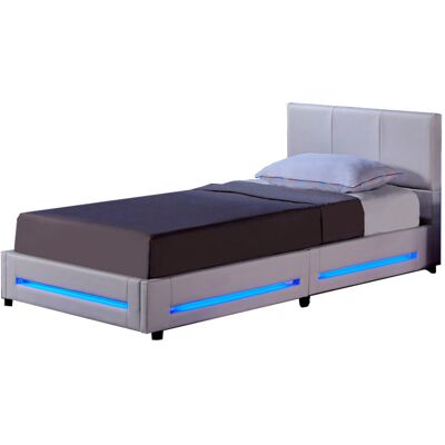 Home Deluxe asteroid LED cama Blanco 90x200 cm Bed Home Deluxe asteroid LED cama Blanco 90x200 cm Bed