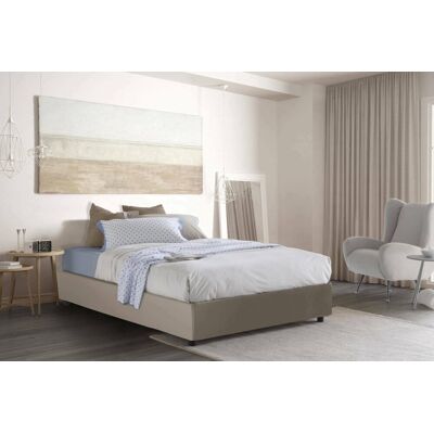 Cama doble Carlotta de DMORA - Cama con almacenamiento en eco-cuero - Hecho en Italia Cama doble Carlotta de DMORA - Cama con almacenamiento en eco-cuero - Hecho en Italia