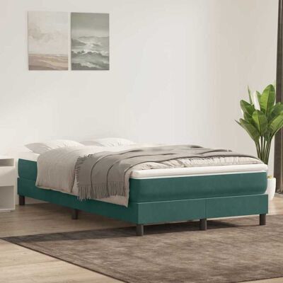 vidaXL Cama Verde Oscuro Terciopelo 120x220cm - Cama vidaXL Cama Verde Oscuro Terciopelo 120x220cm - Cama