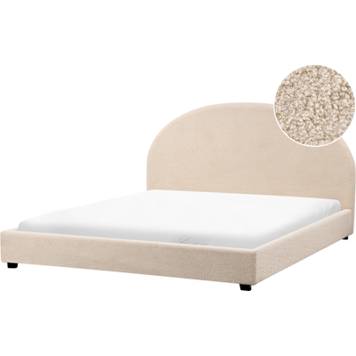 Cama Beliani Vaucluse Beige de Bouclé Cama Beliani Vaucluse Beige de Bouclé