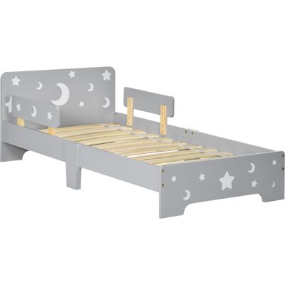 JHY DESIGN Cama Infantil Para Niños De 3 A 6 Años, Diseño De Estrellas Y Lunas, Somier De Láminas Incluido, Dormitorio Moderno, 143 X 76 X 49 Cm, Gris JHY DESIGN Cama Infantil Para Niños De 3 A 6 Años, Diseño De Estrellas Y Lunas, Somier De Láminas Incluido, Dormitorio Moderno, 143 X 76 X 49 Cm, Gris
